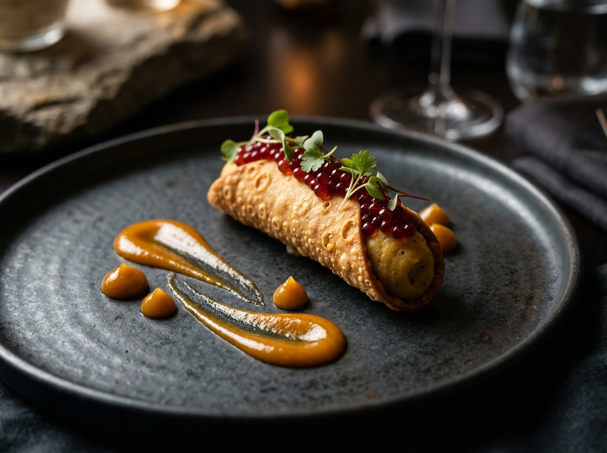 Pepper Rasam Cannoli